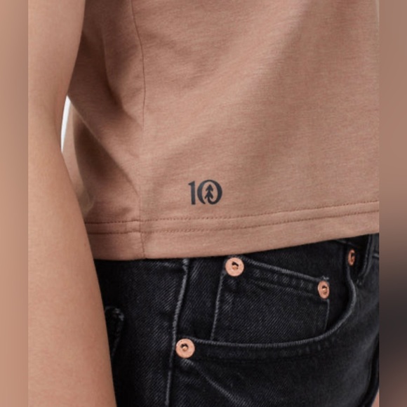 Cropped T-shirt Earth First XL, mushroom color - Picture 4 of 6